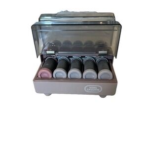 Vintage Vidal Sassoon Hot Curlers 10 Velvet Hot Rollers VS371 With Clips WORKS!!